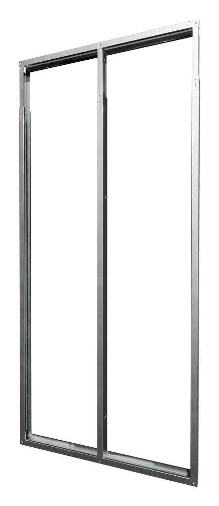 Plný panel VARYX WALL 1 250 mm, teleskopický ocelový rám z profilů C89, roztažený stav